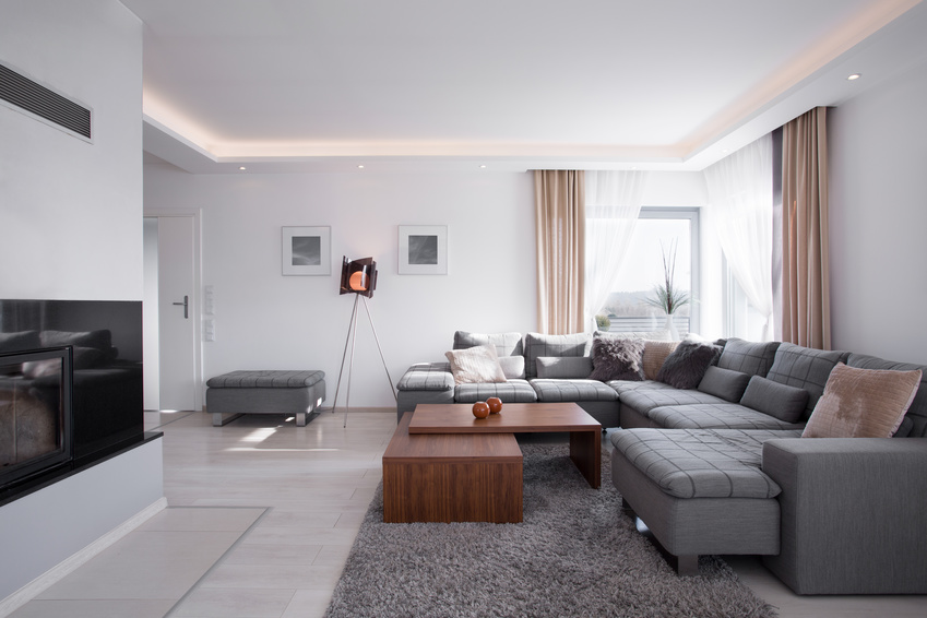 Modern light minimalistic interior in elegant style